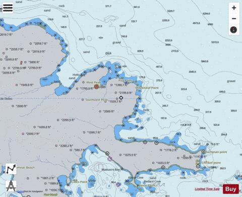 SARANA BAY TO HOLTZ BAY Marine Chart - Nautical Charts App - Satellite
