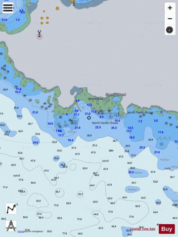 SKOOT COVE  SHEMYA ISLAND Marine Chart - Nautical Charts App - Satellite