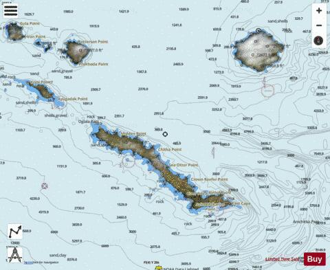AMCHITKA ISLAND AND APPROACHES Marine Chart - Nautical Charts App - Satellite