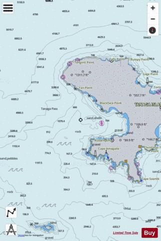 TANAGA BAY AND APPROACHES Marine Chart - Nautical Charts App - Satellite