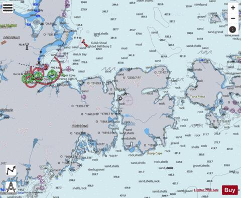 KULUK BAY AND APPROACHES Marine Chart - Nautical Charts App - Satellite