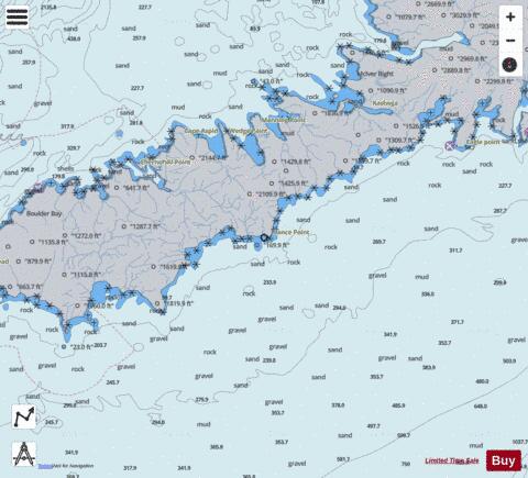 UNALASKA ISLAND  KULILIAK BAY TO SURVEYOR BAY Marine Chart - Nautical Charts App - Satellite