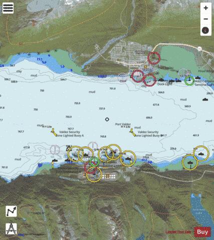 VALDEZ AND VALDEZ MARINE TERMINAL Marine Chart - Nautical Charts App - Satellite