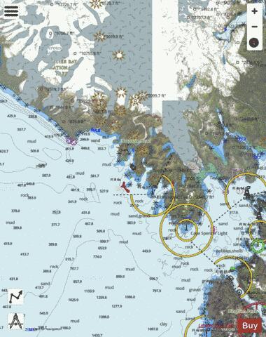 CAPE SPENCER TO ICY POINT Marine Chart - Nautical Charts App - Satellite