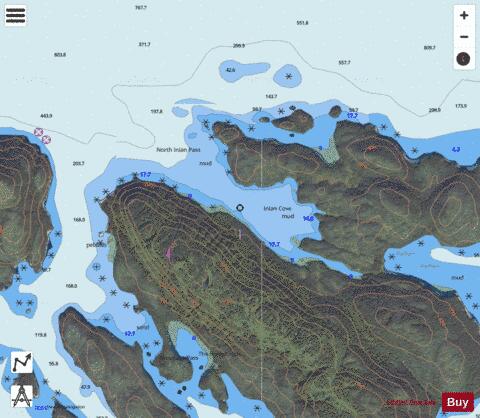 INIAN COVE Marine Chart - Nautical Charts App - Satellite
