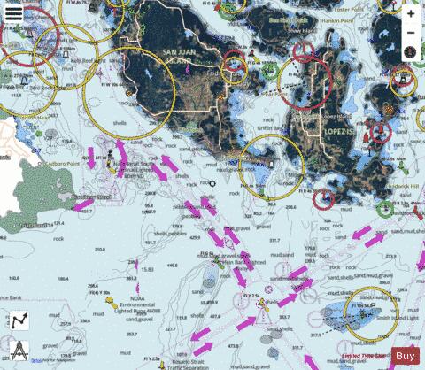 BELLINGHAM TO EVERETT INC SAN JUAN ISLAND  SAN JUAN IS Marine Chart - Nautical Charts App - Satellite