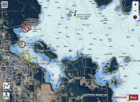 BELLINGHAM TO EVERETT INC SAN JUAN ISLANDS  FRIDAY HARBOR Marine Chart - Nautical Charts App - Satellite