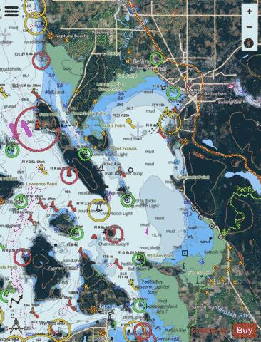 BELLINGHAM BAY Marine Chart - Nautical Charts App - Satellite