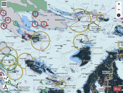 BOUNDARY PASS Marine Chart - Nautical Charts App - Satellite