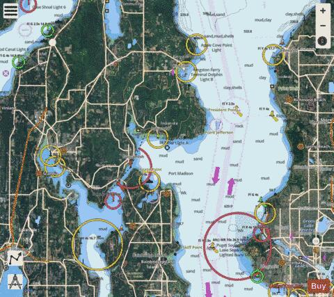 PUGET SOUND APPLE COVE POINT TO KEYPORT Marine Chart - Nautical Charts App - Satellite