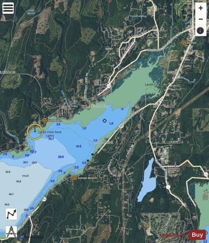 CONTINUATION OF HOOD CANAL Marine Chart - Nautical Charts App - Satellite