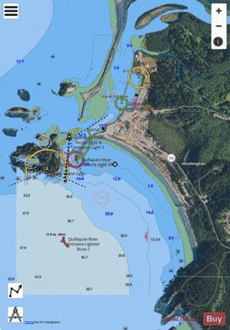 QUILLAYUTE RIVER ENTRANCE Marine Chart - Nautical Charts App - Satellite