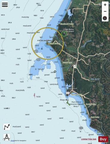 PORT ORFORD TO CAPE BLANCO Marine Chart - Nautical Charts App - Satellite