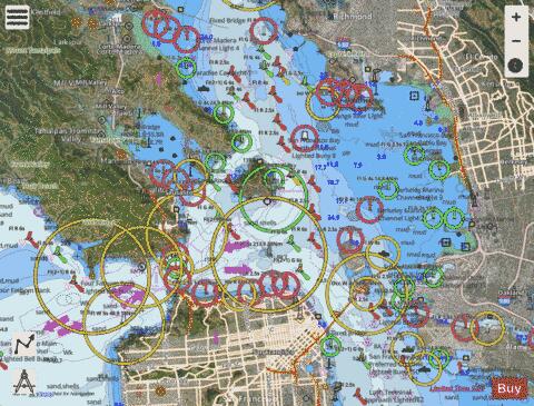 SAN FRANCISCO BAY TO ANTIOCH Marine Chart - Nautical Charts App - Satellite