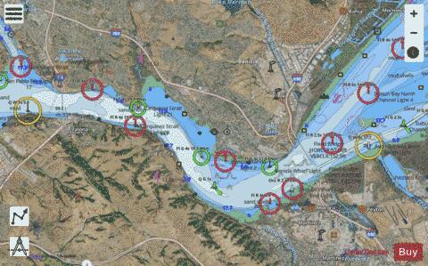 SAN FRANCISCO BAY TO ANTIOCH  CARQUINEZ STRAIT Marine Chart - Nautical Charts App - Satellite