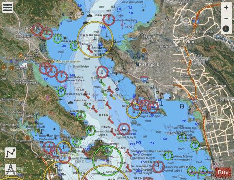 SAN FRANCISCO BAY  ANGEL ISLAND TO POINT SAN PEDRO Marine Chart - Nautical Charts App - Satellite