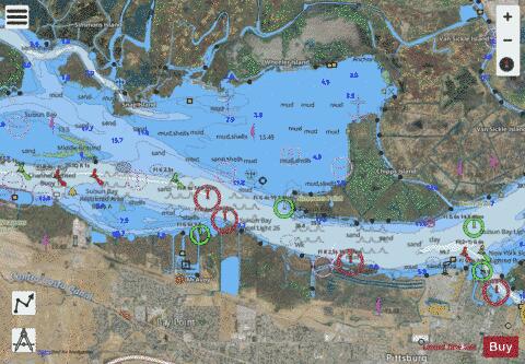 SUISUN BAY- CALIFORNIA Marine Chart - Nautical Charts App - Satellite