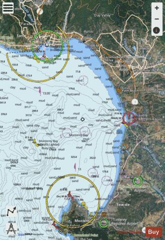 MONTEREY BAY Marine Chart - Nautical Charts App - Satellite