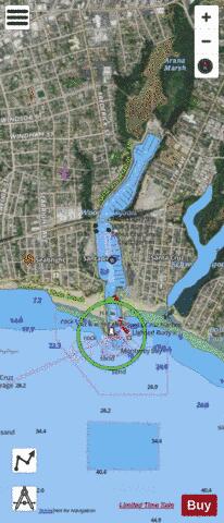 SANTA CRUZ SMALL CRAFT HARBOR Marine Chart - Nautical Charts App - Satellite