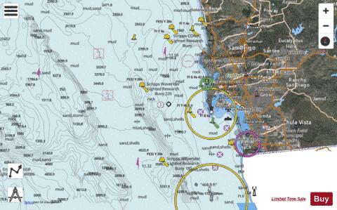 APPROACHES TO SAN DIEGO BAY Marine Chart - Nautical Charts App - Satellite