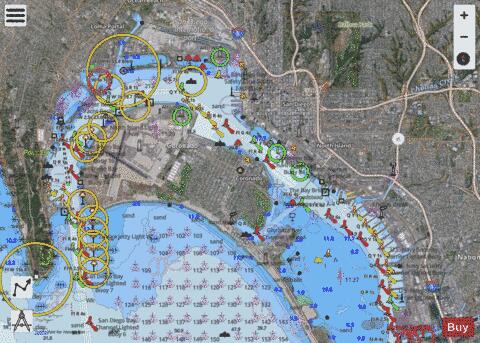 SAN DIEGO BAY Marine Chart - Nautical Charts App - Satellite