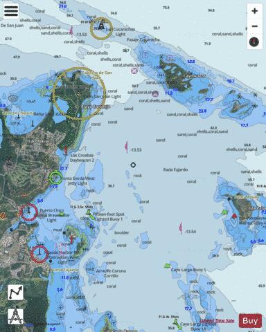 BAHIA DE FAJARDO AND APPROACHES Marine Chart - Nautical Charts App - Satellite