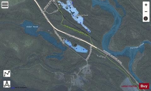 Alder Pond depth contour Map - i-Boating App - Satellite