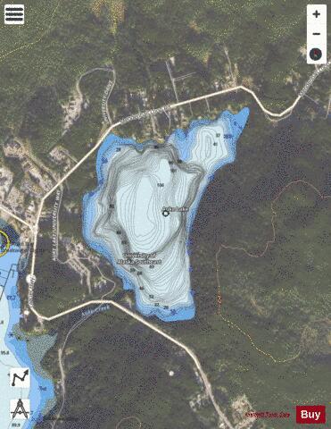 Auke Lake depth contour Map - i-Boating App - Satellite