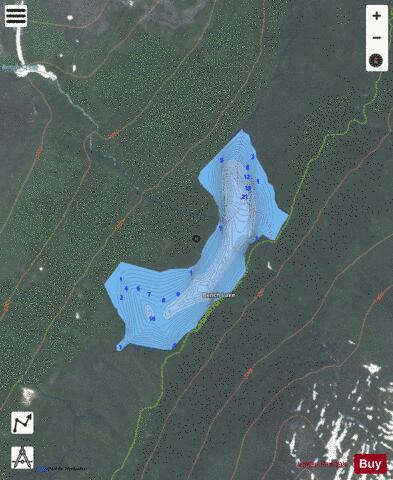 Bench Lake Moose Pass depth contour Map - i-Boating App - Satellite