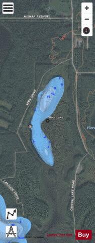 Boot  Lake depth contour Map - i-Boating App - Satellite