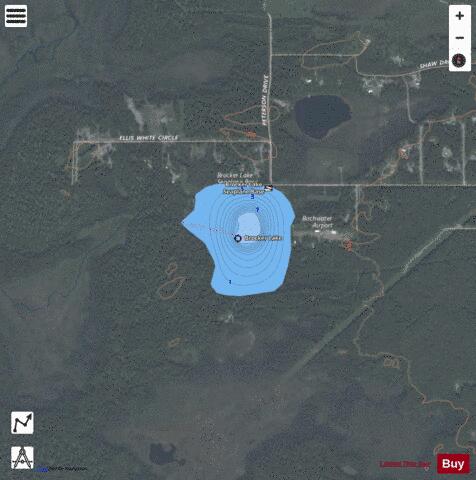 Brocker Lake depth contour Map - i-Boating App - Satellite