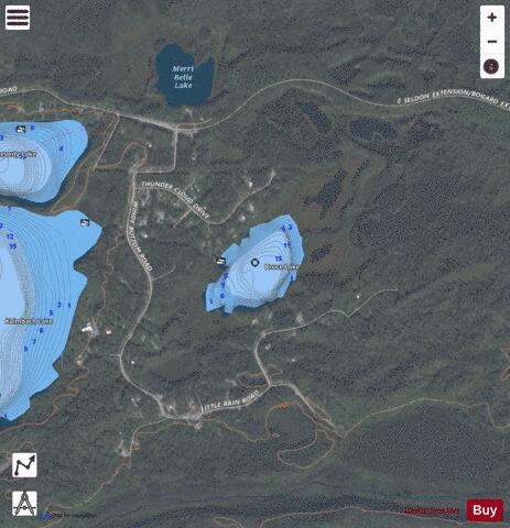 Bruce Lake depth contour Map - i-Boating App - Satellite