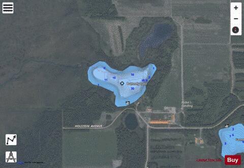 Butterfly Lake  Point McKenzie depth contour Map - i-Boating App - Satellite