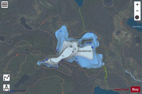 Camp Island Lake depth contour Map - i-Boating App - Satellite
