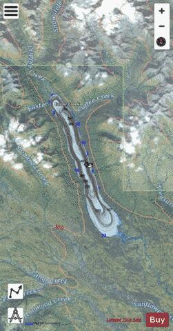 Chelatna Lake depth contour Map - i-Boating App - Satellite