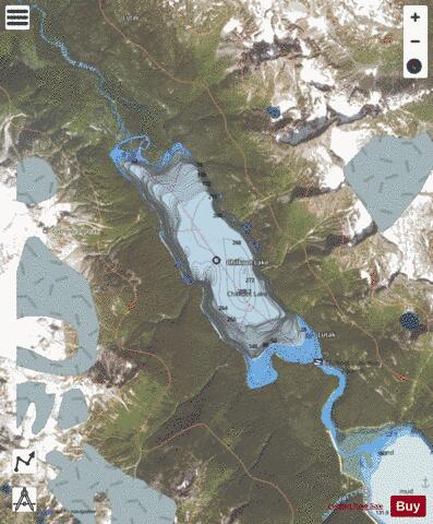 Chilkoot Lake depth contour Map - i-Boating App - Satellite