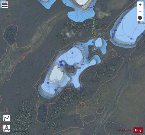 Clam Lake depth contour Map - i-Boating App - Satellite