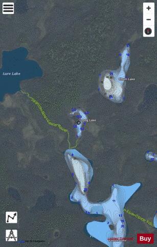 Dog Lake depth contour Map - i-Boating App - Satellite