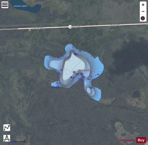 Egumen Lake depth contour Map - i-Boating App - Satellite