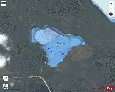 Engineer Lake depth contour Map - i-Boating App - Satellite