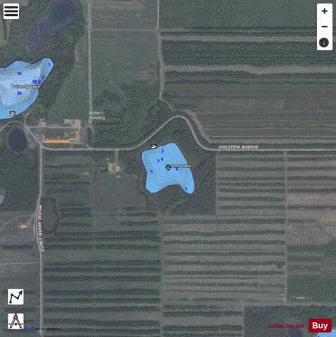 Farmer Lake depth contour Map - i-Boating App - Satellite