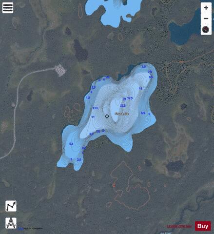 Grus Lake depth contour Map - i-Boating App - Satellite