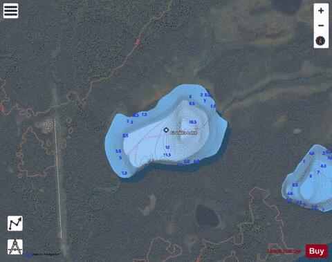 Gruska Lake depth contour Map - i-Boating App - Satellite