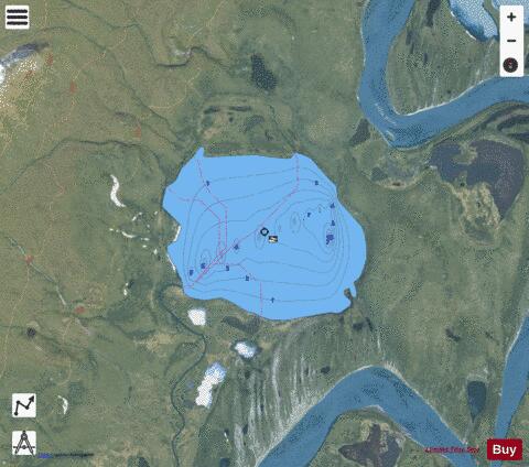 Imiaknikpak Lake depth contour Map - i-Boating App - Satellite