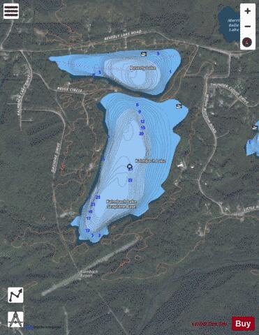 Kalmbach Lake depth contour Map - i-Boating App - Satellite