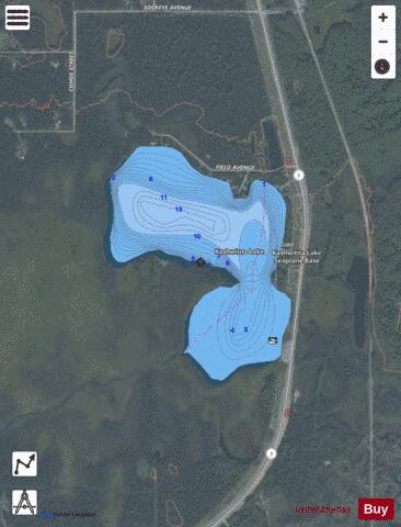 Kashwitna Lake depth contour Map - i-Boating App - Satellite