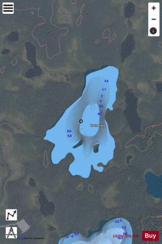 Krein Lake depth contour Map - i-Boating App - Satellite