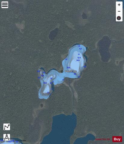 Kuguyuk Lake depth contour Map - i-Boating App - Satellite