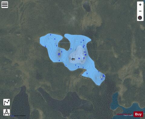 Little Loon Lake depth contour Map - i-Boating App - Satellite