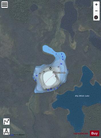Little Mink Lake depth contour Map - i-Boating App - Satellite